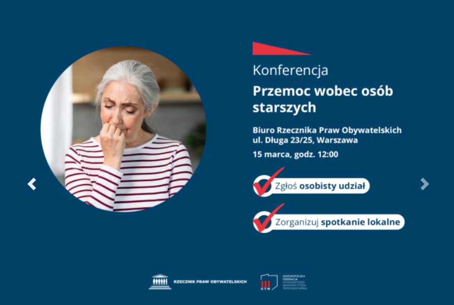 plakat Przemoc wobec osób starszych